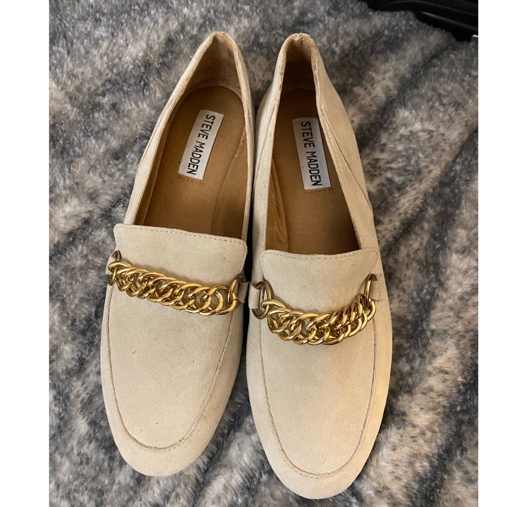 Steve Madden Soprano Bone Suede Loafers